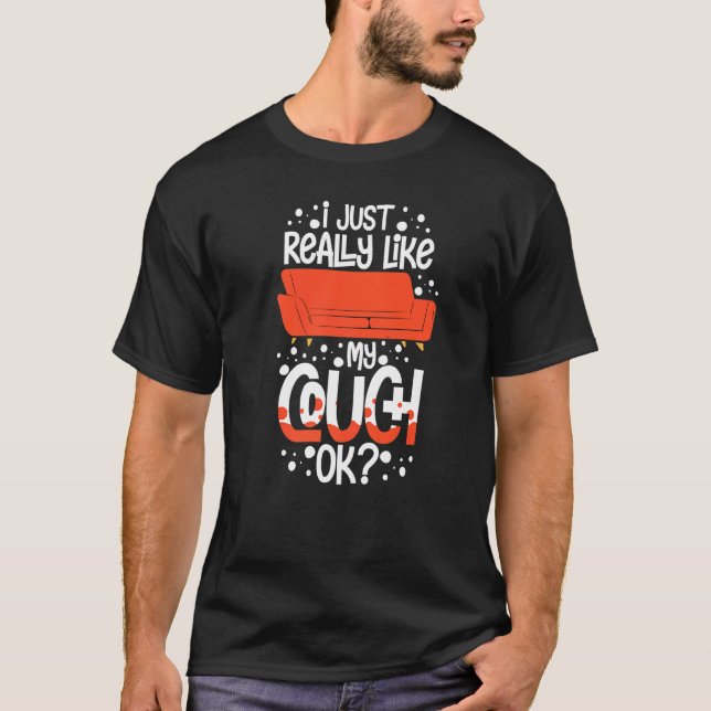 Couchquotes Sofa Potato Wohnzimmer T-Shirt (Vorderseite)