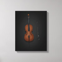 Coucou & Bow côte à côte sur toile noire 11x14