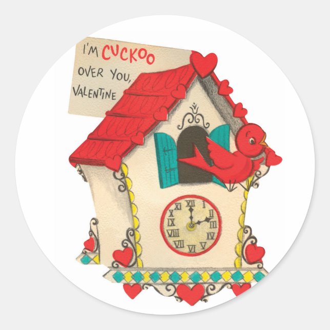 Coucou sur vous | Valentine | Stickers ronds (Devant)