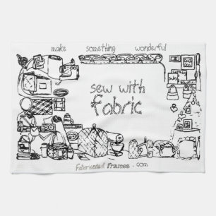 Coudre Avec Fil De Tissu Serviette De Cuisine