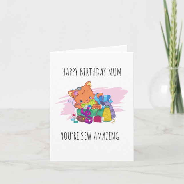 Coudre Puns Extraordinaires Carte Anniversaire (Devant)