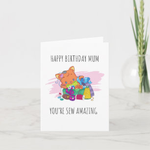 Coudre Puns Extraordinaires Carte Anniversaire