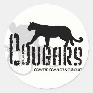 Cougar-Aufkleber Runder Aufkleber