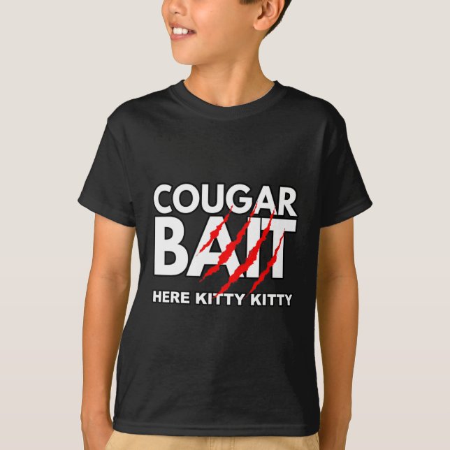 Cougar Bait Fun Halloween Kostüm Ältere Frau Youn T-Shirt (Vorderseite)