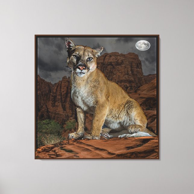 Cougar Canvas Print Leinwanddruck (Vorderseite)