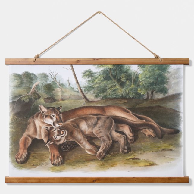 Cougar Duo Wandteppich Mit Holzrahmen (Vorne)