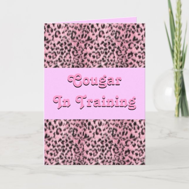Cougar En Formation Carte De Voeux (Devant)