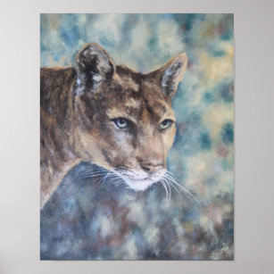 Cougar Gaze Fine Art Poster