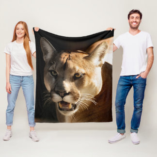 Cougar-Gesichts-Tier-Fleece-Decke Fleecedecke