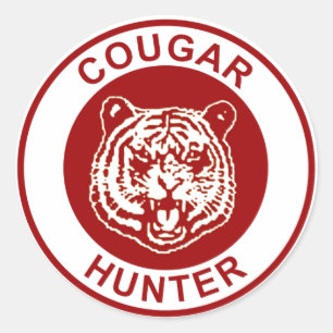 Cougar Hunter Runder Aufkleber