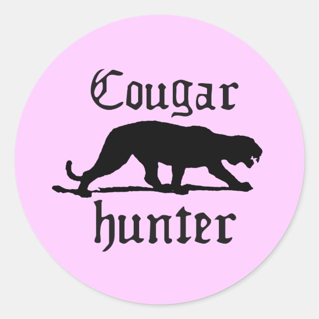 COUGAR HUNTER RUNDER AUFKLEBER (Vorderseite)