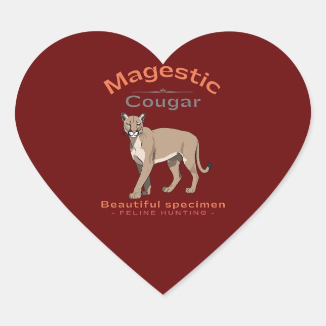 cougar live Calcomanía Herz-Aufkleber (Vorderseite)