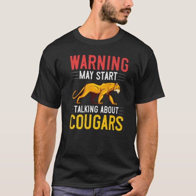 Cougar Mountain Lion Animal Cat Head Cute Wildcat  T-Shirt (Vorderseite)