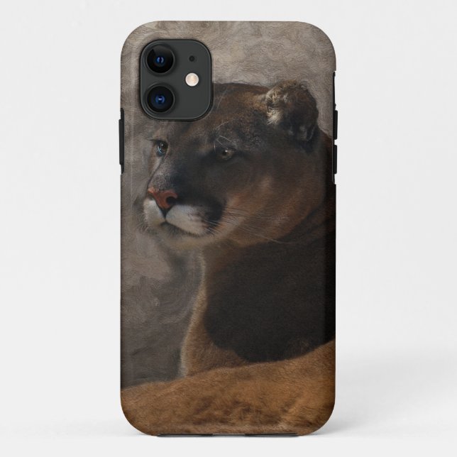 Cougar Mountain Lion Big Cat Art Design Case-Mate iPhone Hülle (Rückseite)