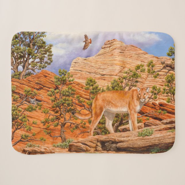 Cougar Mountain Lion im Zion Nationalpark Sherpadecke (Vorderseite (Horizontal))