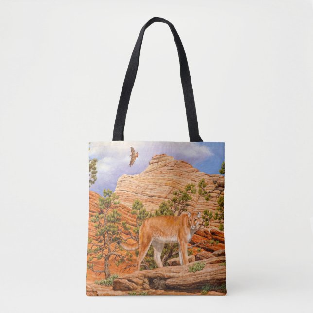 Cougar Mountain Lion im Zion Nationalpark Tasche (Vorderseite)