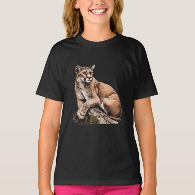 Cougar Mountain Lion Lover T-Shirt (Vorderseite)