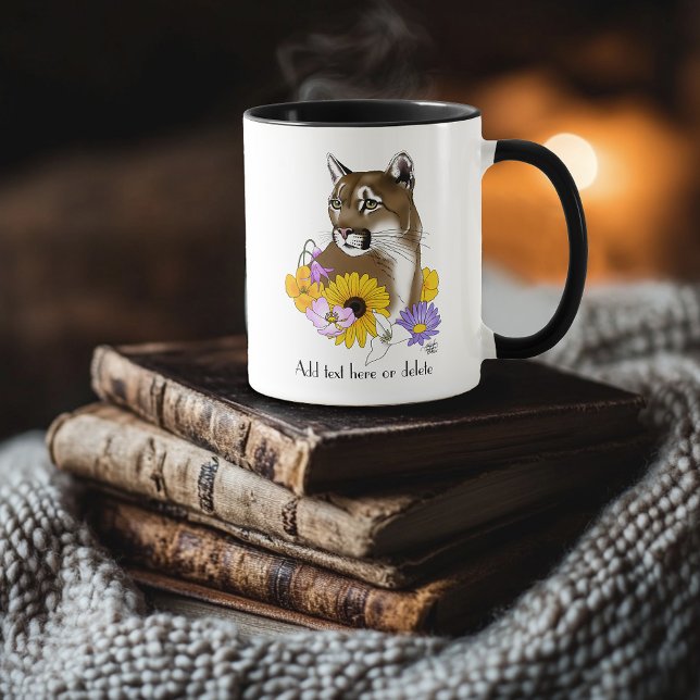 Cougar Mountain Lion Puma Blume Tasse (Von Creator hochgeladen)