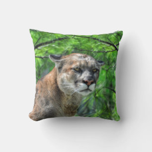 Cougar Mountain Lion & Summer Pines Naturerlebnis Kissen