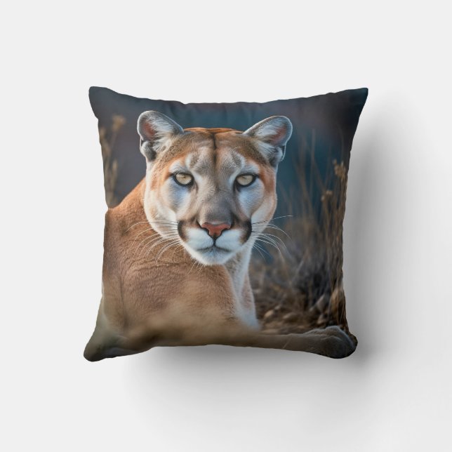 Cougar Mountain Lion Wildlife Nature Animal Kissen (Rückseite)