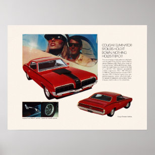 Cougar Muscle Car und Poster