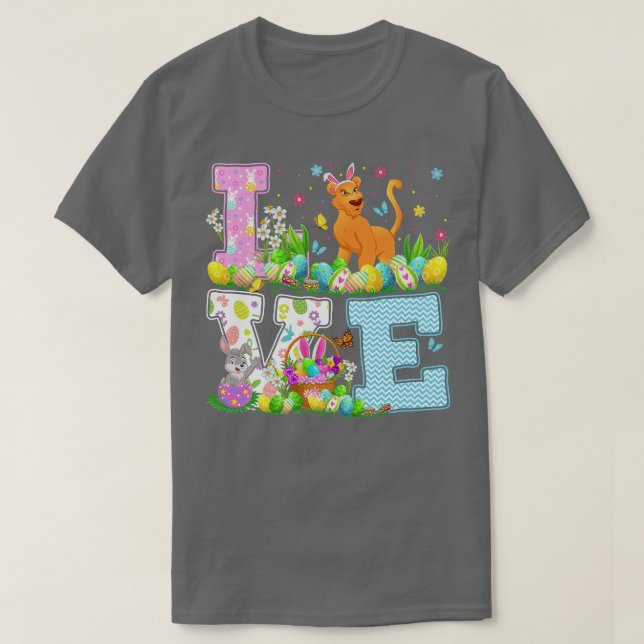 Cougar Oaster Egg Hunt Funny Liebe Cougar Oaster S T-Shirt (Design vorne)