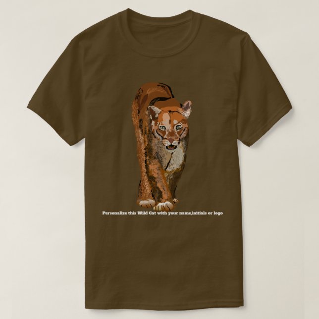 Cougar oder Mountain Lion oder Puma T Shirt (Design vorne)