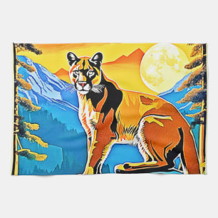 Cougar Peak: Mountain Majestät Art Geschirrtuch