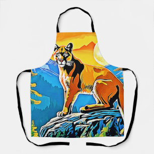 Cougar Peak: Mountain Majestät Art Schürze