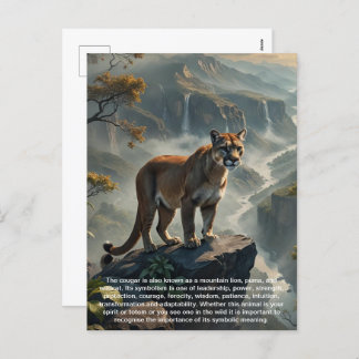 Cougar Postcard Feiertagspostkarte