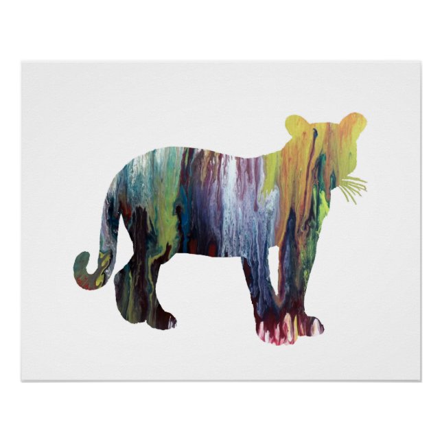 Cougar / Puma Art Poster (Vorderseite)