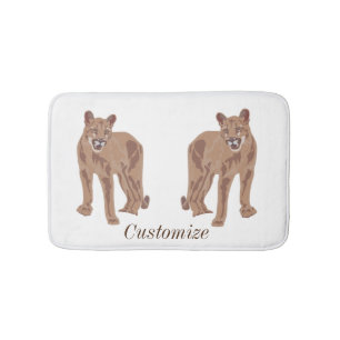 Cougar Puma Mountain Lion Thunder_Cove Badematte