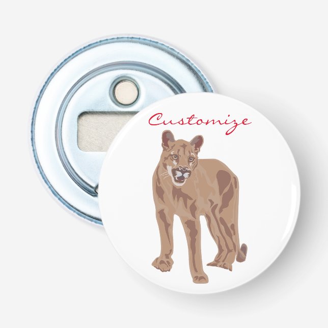 Cougar Puma Mountain Lion Thunder_Cove Flaschenöffner (Vorderseite)