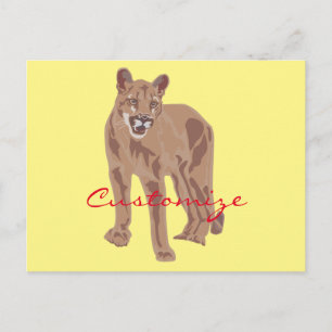Cougar Puma Mountain Lion Thunder_Cove Postkarte