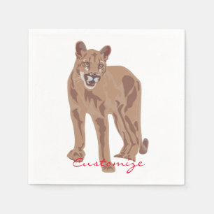 Cougar Puma Mountain Lion Thunder_Cove Serviette