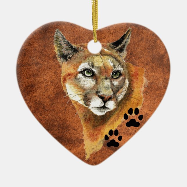 Cougar, Puma, Weihnachtsschmuck aus Mountain Lion (Vorne)