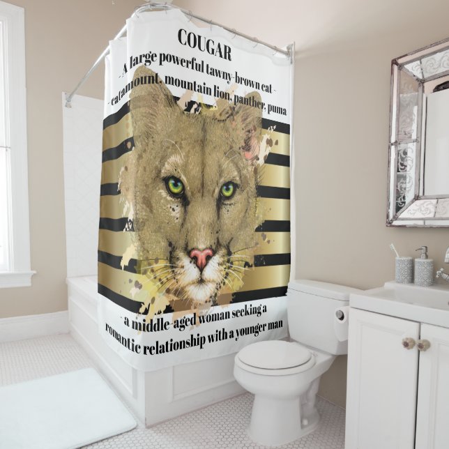 COUGAR SHOWER CURTAIN DUSCHVORHANG (Beispiel)