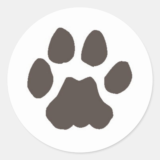 Cougar Track Runder Aufkleber (Vorderseite)