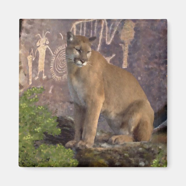 Cougar und Pictografs Magnet (Vorne)