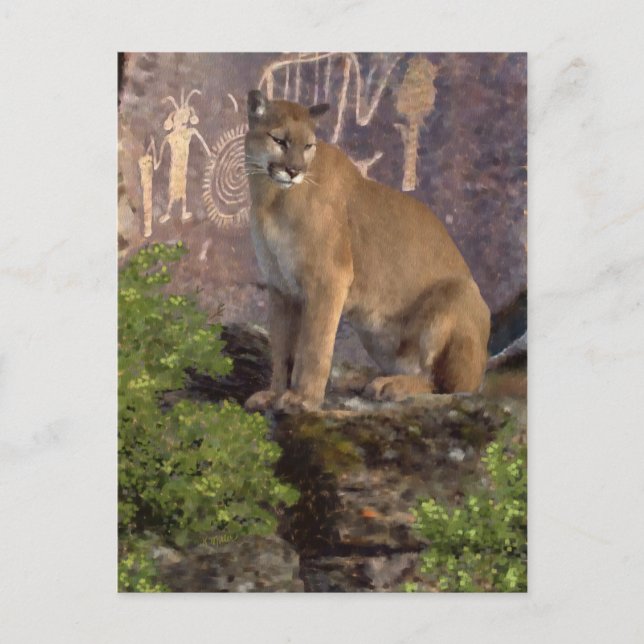 Cougar und Pictografs Postkarte (Vorderseite)