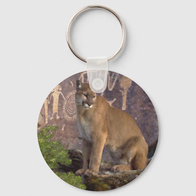 Cougar und Pictografs Schlüsselanhänger (Vorderseite)
