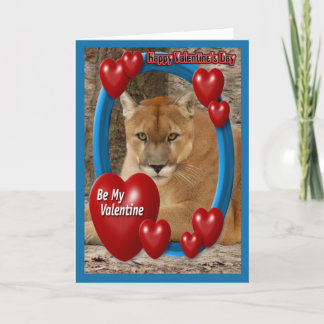 Cougar Valentine Card Feiertagskarte