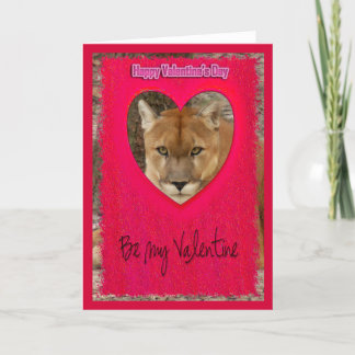 Cougar Valentine Card Feiertagskarte