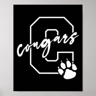 Cougars Bysketbyll Player Kids Poster