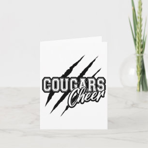 Cougars jubeln zurück in die Schule Cheerleader Te Karte