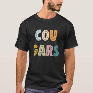 Cougars Mascot School Spirit Sports Chefteam T-Shirt