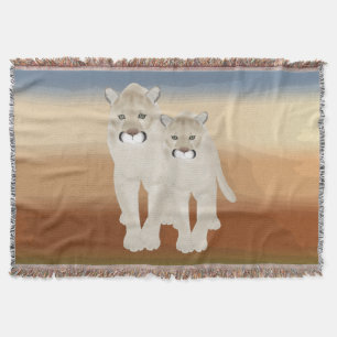 Cougars Throw Blanket Decke