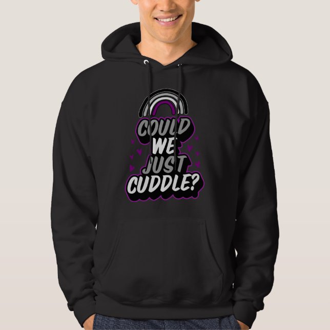Could We Just Cuddle Asexual Pride Bohemian Rainbo Hoodie (Vorderseite)