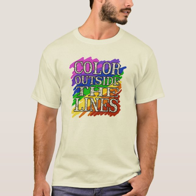 Couleur À L'Extérieur Du T-shirt Lines (Devant)
