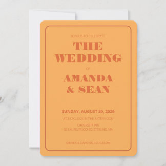 Couleur Audacieuse : Invitation de Mariage